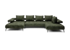 Nalik XL Corner Sofa - Metal Handles for Headrests - Furniuk