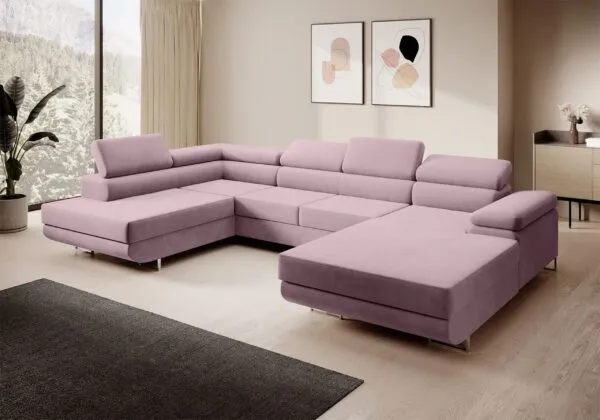 Corner Sofa with Sleeping Function and Storage