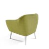 Side view of Valeria 197 Armchair with white legs