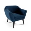 Valeria 197 Armchair in a modern living room with black legs