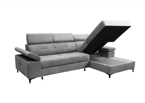 Aversa Sofa Open Storage Compartment for Bedding