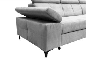 Aversa Corner Sofa with Bonnell Springs and Adjustable Headrests