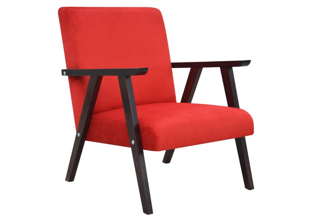 Close-Up of PR Chair’s Wooden Armrests and Unique Grain
