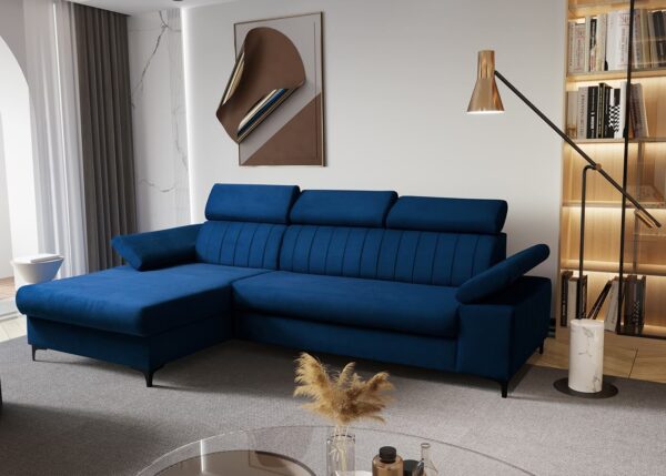 Modern Lavida reclining corner sofa in a stylish living room interior