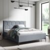 Modern Bed Type 34 in Trinity 14 fabric, available in Standard and Slim versions, perfect for mattresses 90–180 x 200 cm.