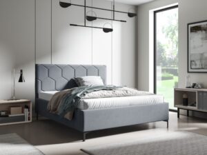 Modern Bed Type 34 in Trinity 14 fabric, available in Standard and Slim versions, perfect for mattresses 90–180 x 200 cm.
