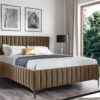 Slim version of Bed Type 24 with minimalist design and customizable features, compatible with mattresses 90–180 x 200 cm.