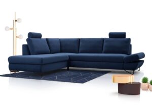 Adjustable armrests and headrests of the Lofi II corner sofa, designed for maximum comfort.