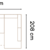 Garda II L-Shaped Couch Dimensions