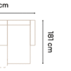 Garda III Sofa – Dimension Diagram