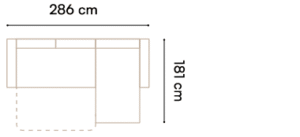 Garda III Sofa – Dimension Diagram