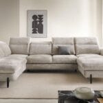 Sienna I modern corner sofa with sleeping function and storage
