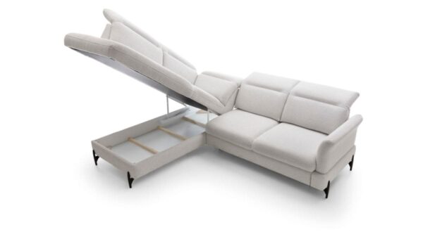 Practical storage compartment inside the Sienna II corner sofa – polskie meble w UK