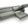 Bedding storage compartment in Lago III corner sofa
