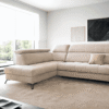 Lago II modern corner sofa with adjustable backrests