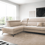 Lago II modern corner sofa with adjustable backrests