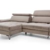 Modern corner sofa with adjustable backrest