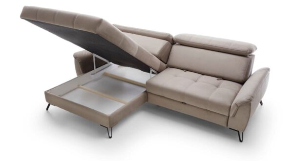 Corner sofa with bedding storage compartment – ideal for UK homes