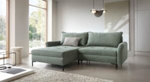 Close-up of Marco sofa seat with HR foam and Bonnell spring detail