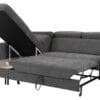 Porto corner sofa with dolphin pull-out bed and storage compartment