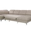 Calabria I sofa bed with chrome legs and 270 cm sleeping area