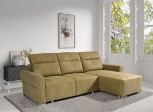 Cawo III corner sofa bed with Puma opening and HR foam