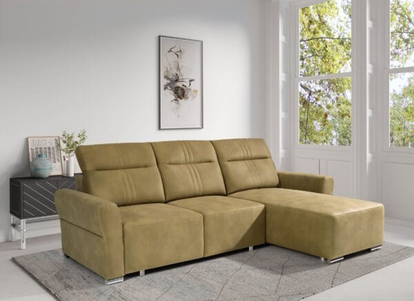 Cawo III corner sofa bed with Puma opening and HR foam
