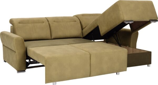 Cawo III corner sofa with 130x220 cm sleeping surface