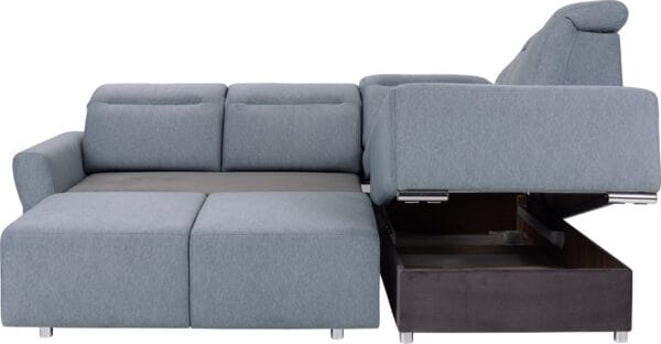 Cawo II corner sofa with HR foam and Puma pull-out bed