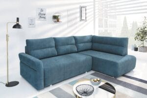 Island corner couch with silicone backrest cushions