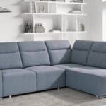 Modern corner sofa Cawo II with ergonomic deep seat