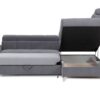 Sempre modern corner sofa with bed and storage