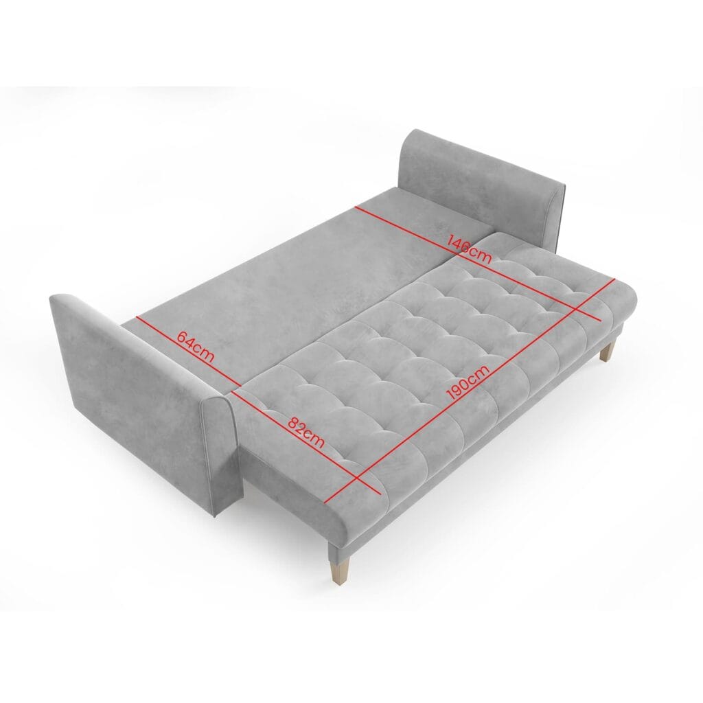 Nexus sofa bed with DL mechanism and 190 x 146 cm sleeping area