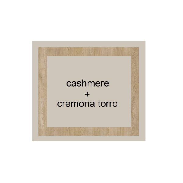Detailed view of cashmere cremona torro color finish on Grant desk