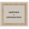 Close-up of cashmere and cremona torro color sample for wardrobe