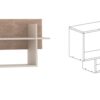 Modern GRANT 03 wall shelf, 109 cm wide, ideal for books.