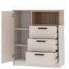 Detailed view of GRANT 04 chest showing drawers and cabinet