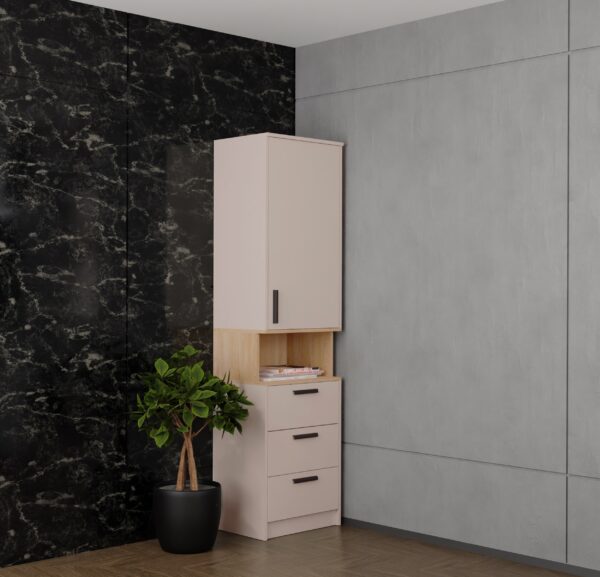 GRANT 06 cabinet with open doors revealing internal shelves and drawers