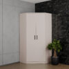 Corner wardrobe GRANT 08 with doors closed, sleek modern design