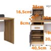 Detailed view of QUATRO 10 desk hutch, storage shelves