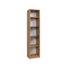 QUATRO 02 open bookcase with shelves, Riviera oak finish