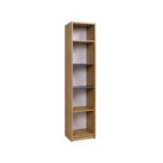 QUATRO 02 open bookcase with shelves, Riviera oak finish