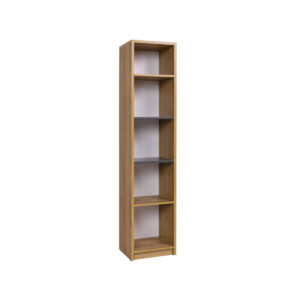 QUATRO 02 open bookcase with shelves, Riviera oak finish