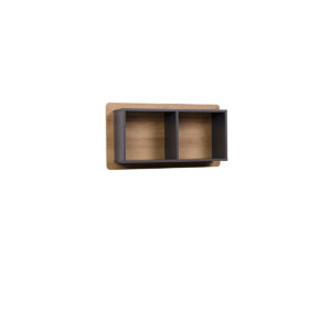 QUATRO 04 wall shelf in Riviera golden oak and graphite