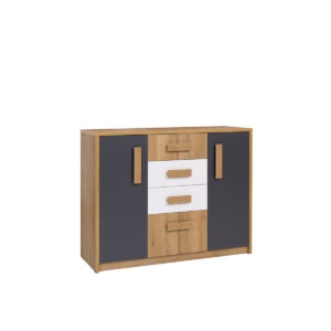 QUATRO 06 wide chest of drawers, front view, modern design