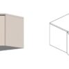 GRANT 15 corner wardrobe extension, cashmere. Perfect for the GRANT 14 corner storage set.