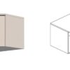 GRANT 15 corner top unit for wardrobe, cashmere design