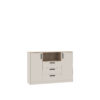 GRANT 17 large chest of drawers, cashmere beige, with shelves and drawers