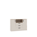 GRANT 17 large chest of drawers, cashmere beige, with shelves and drawers