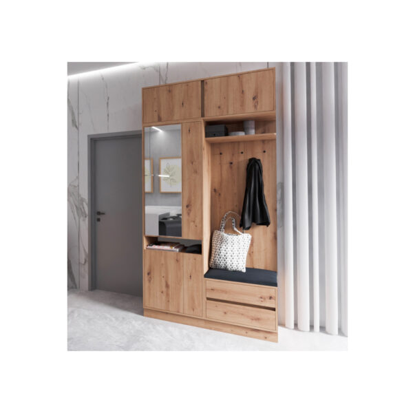 Full ARTI Hallway Wardrobe Set 120 with top unit and mirror